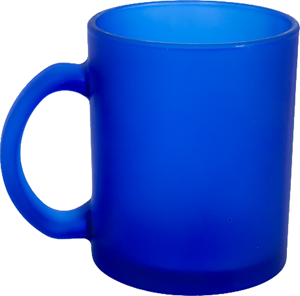 Glastasse Carina blau matt
